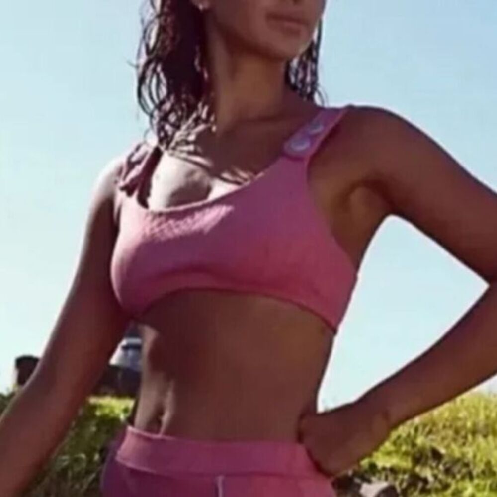 NEW‎ Seea x Free People Georgia bikini top flamingo pink, S